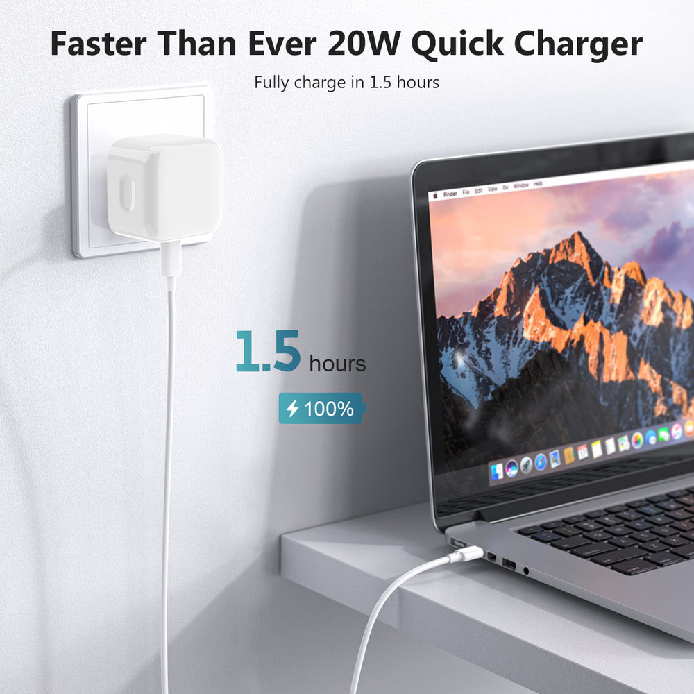 White 20W-USB-C-wall-charger