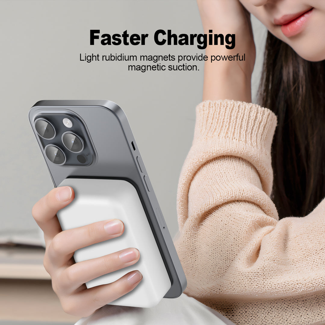 Eseekgo 10000mAh 15W Super-Fast Magnetic Wireless Power Bank with FREE USB-C cable