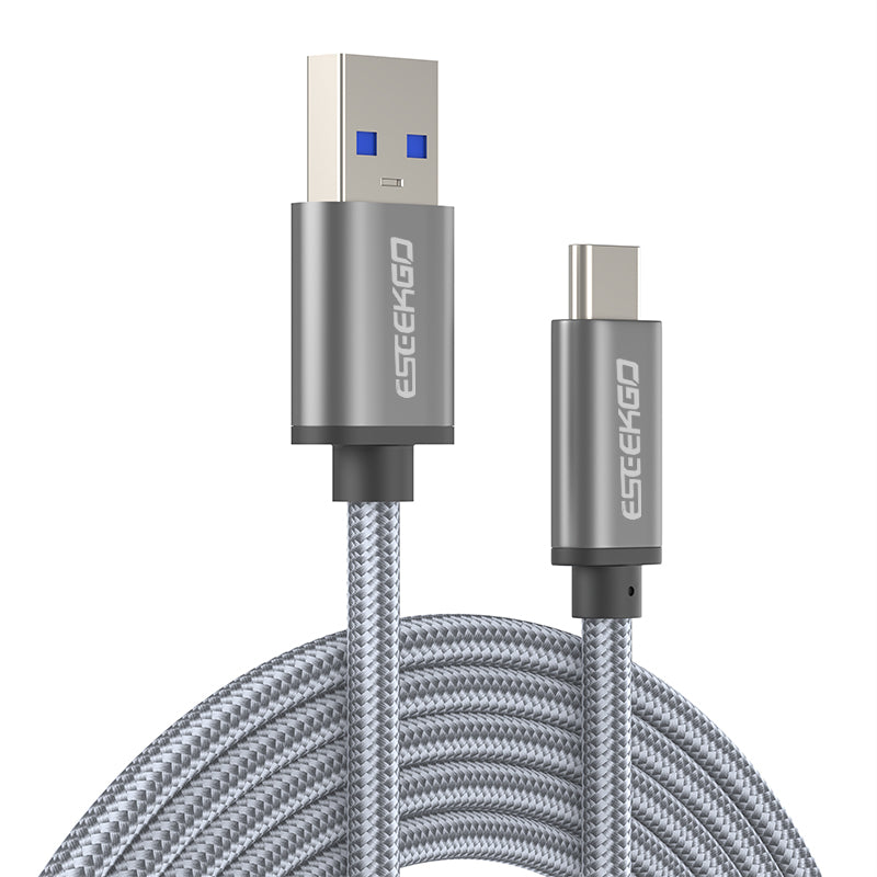 ESEEKGO 60W Intelligentes Schnellladekabel USB-C zu USB-A geflochtenes Kabel