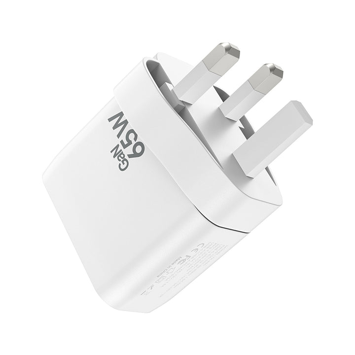 Eseekgo 65W GaN Lightning-fast Wall Charger with Dual Ports - USB-C and USB-A