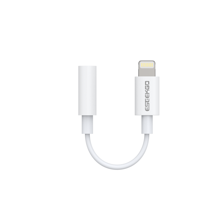 ESEEKGO Adaptador de conector Lightning a conector de auriculares de 3,5 mm con certificación MFi