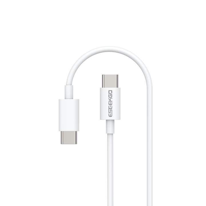 ESEEKGO Cable de carga rápida USB-C a USB-C de 66 W, blanco