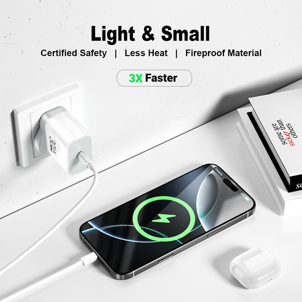 White 30W GaN USB-C Wall Charger