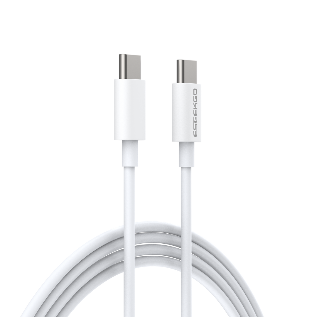 ESEEKGO 66W hurtigopladende USB-C til USB-C-kabel, hvid