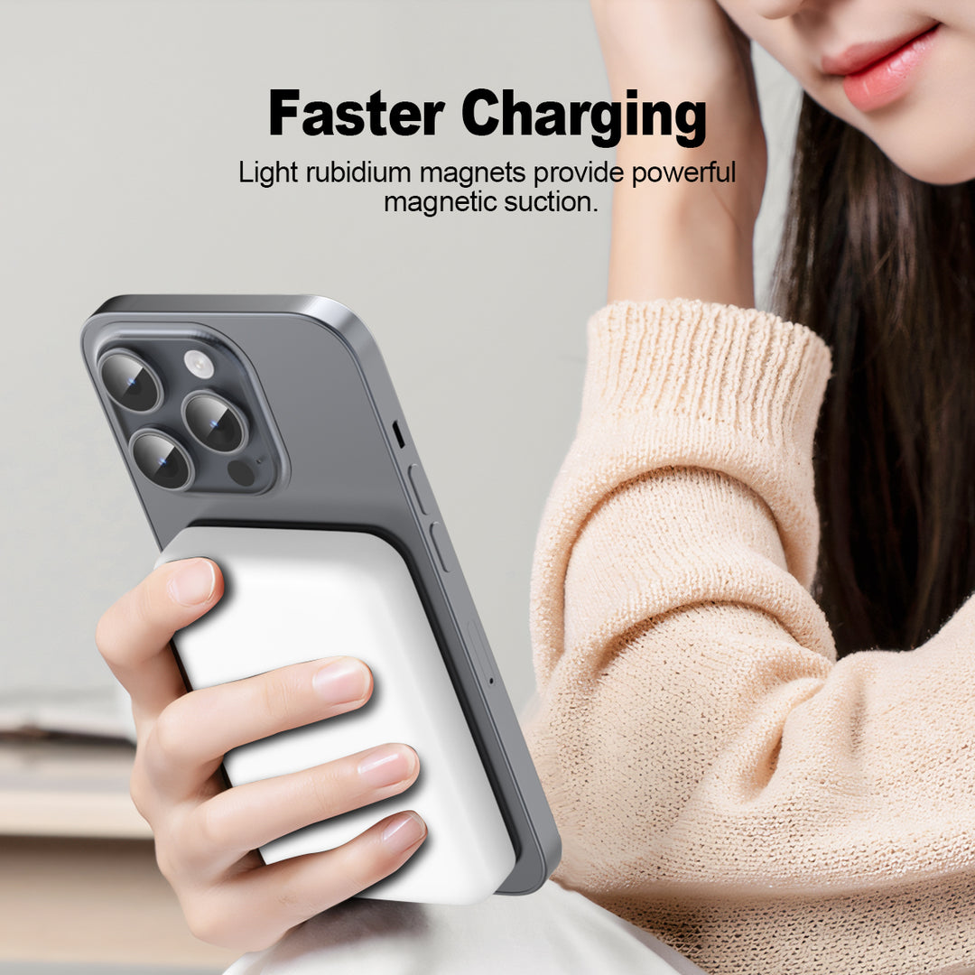 Eseekgo 5000mAh 15W Super-Fast Magnetic Wireless Power Bank with FREE USB-C cable