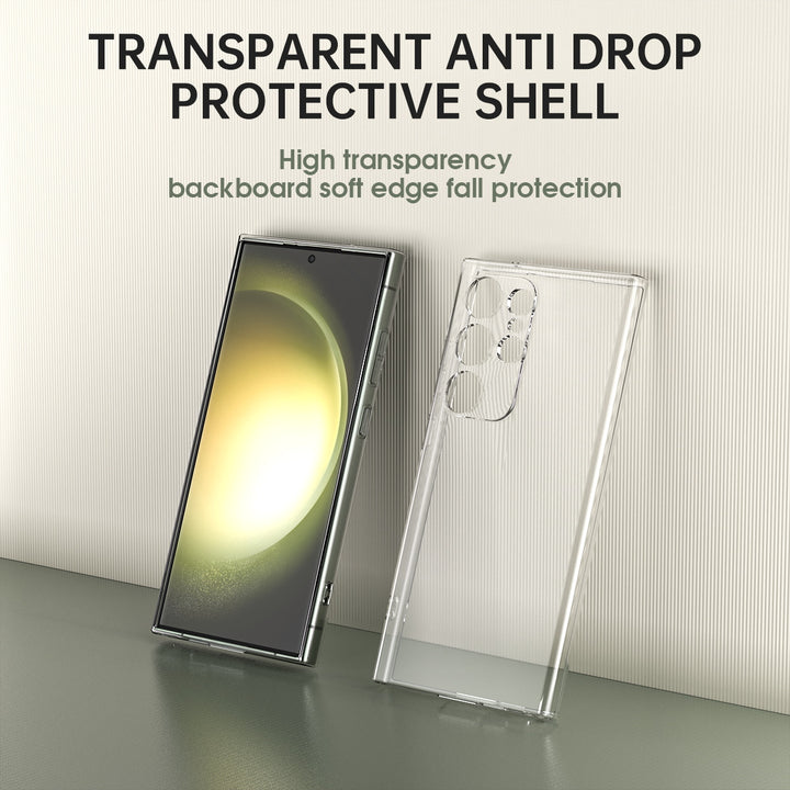 Galaxy S23 Ultra Thin Transparent Four Corner Anti Fall Built-in Airbag Phone Case