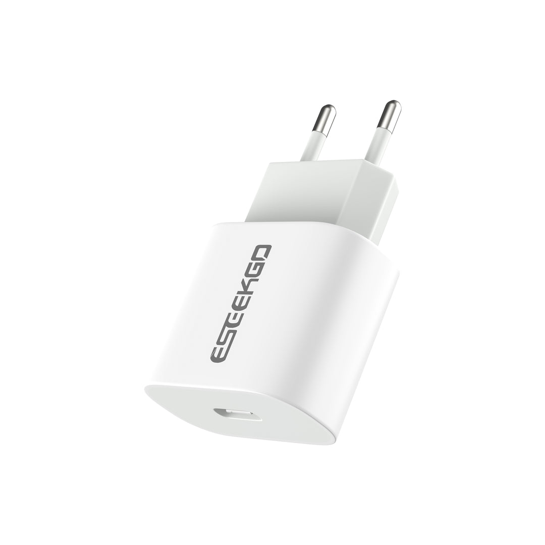 ESEEKGO PD20W Chargeur mural à action rapide USB-C UE/Blanc