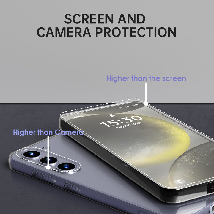 Galaxy S24 Thin Transparent Four Corner Anti Fall Built-in Airbag Protective Case