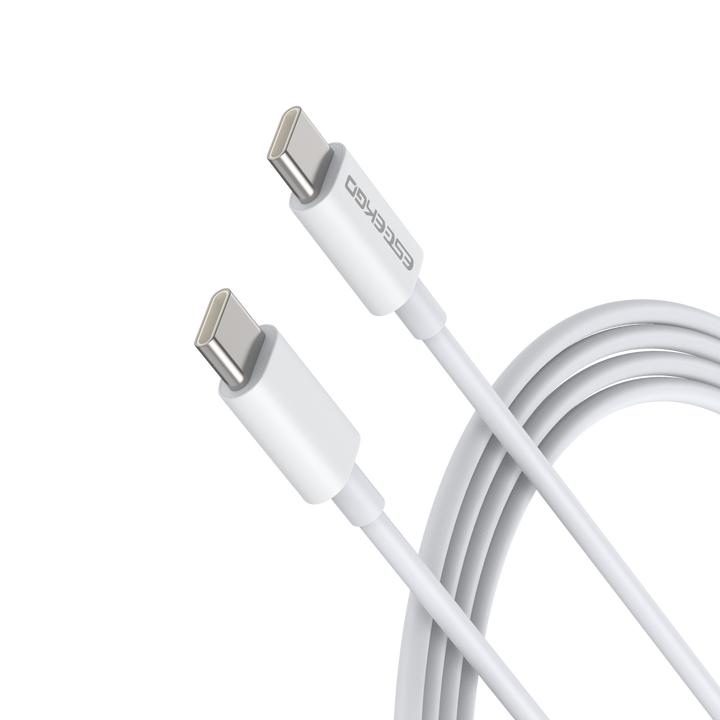 ESEEKGO 66W hurtigopladende USB-C til USB-C-kabel, hvid