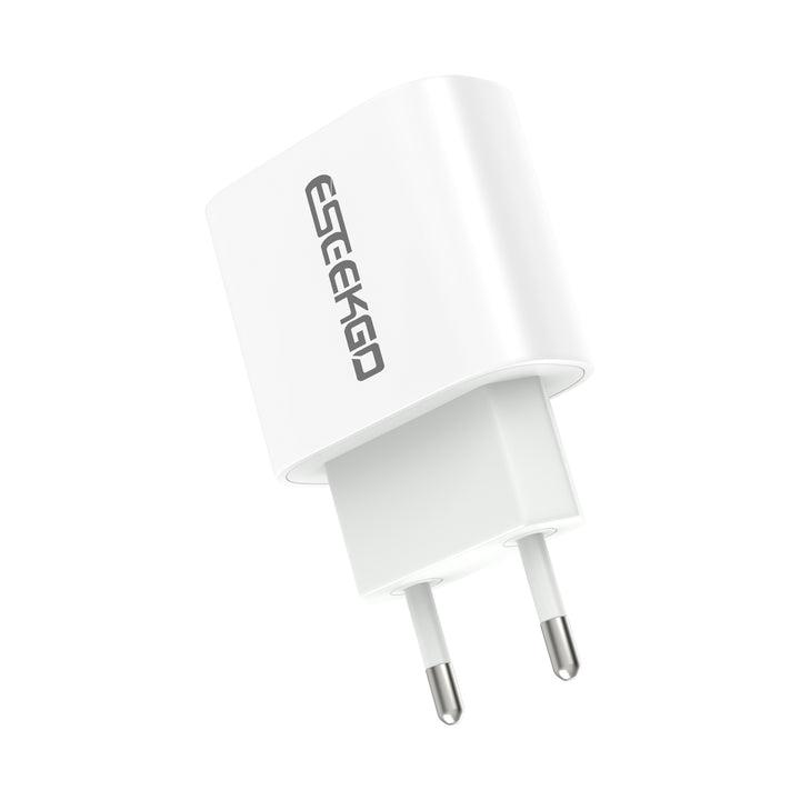 Carregador de parede de ação rápida ESEEKGO PD20W USB-C UE/Branco