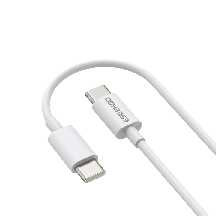 ESEEKGO 66W kabel USB-C do USB-C do szybkiego ładowania, biały