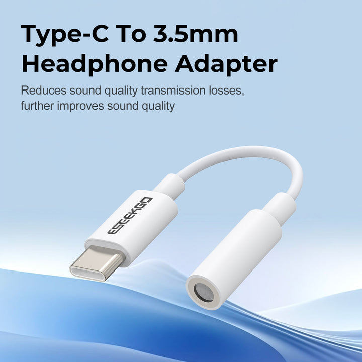 Eseekgo USB-C to 3.5mm Adapter — Hi-Fi DAC Headphone Jack Converter for iPhone, iPad, Samsung &amp; More