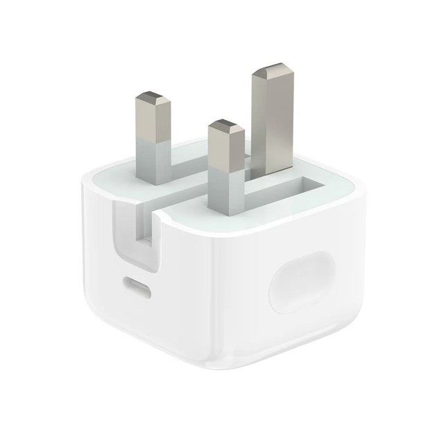 ESEEKGO 20W USB-C wall charger in white with UK 3-pin plug, compact form factor, single USB-C PD port