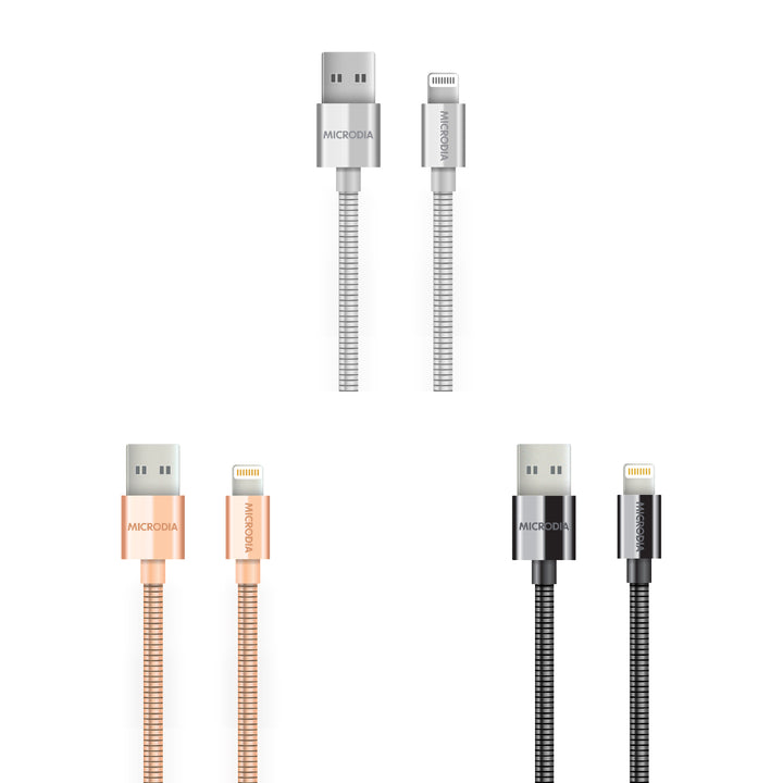 Microdia DurCable MFi-Certified Stainless Steel Lightning Cable 1.5M