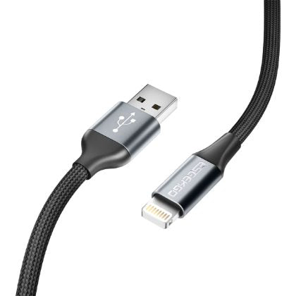 Super fast USB-A to Lightning braided cable black