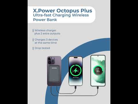 Bardzo szybki bezprzewodowy bank energii Microdia X.Power Octopus Plus 10000 mAh