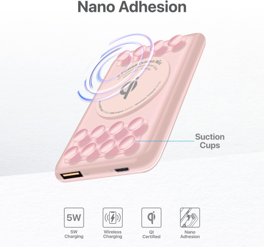 wireless power bank#color_pink